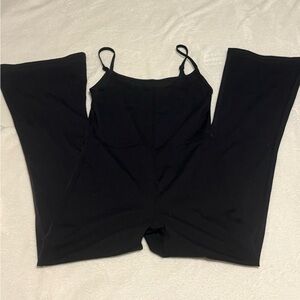 Kimberly Black Jumpsuit Flare with Spaghetti Straps